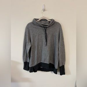 Women| Grey Turtle Neck Draw String Sweater